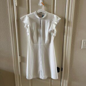 CeCe Flutter Sleeve Mock Neck Twill Dress - Size 2